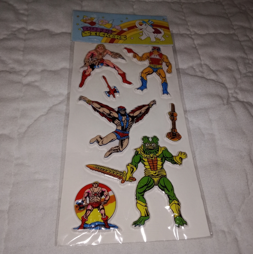 New Old Stock He-Man And The MASTERS Of The Universe Puffy Stickers Unpunched